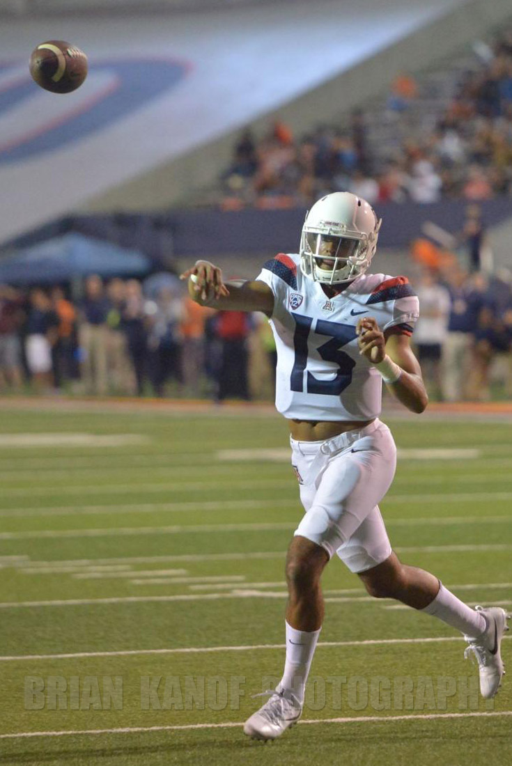 Arizona Quarterback Brandon Dawkins